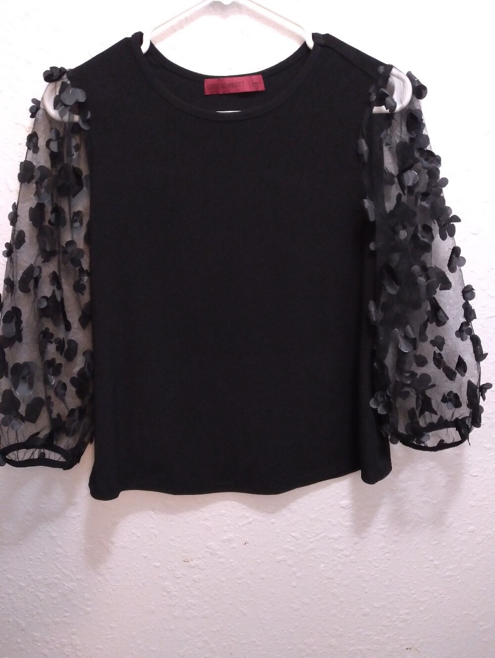 Love Scarlett Flower Petals Sheer Blouse